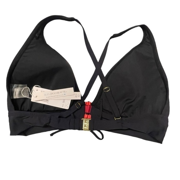 Bleu Rod Beattie Black and Rouge Lace-Up Triangle Top - Picture 4 of 5